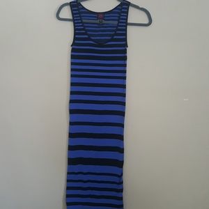2B BEBE striped stretch midi dress size S